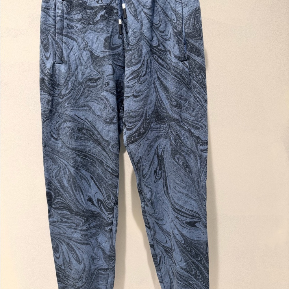 Athleta Blue Marble Pattern Kids Joggers